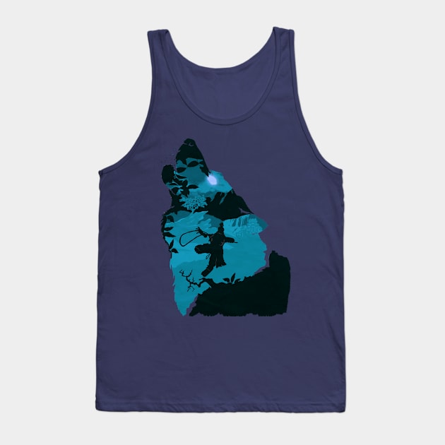 Sekiro - One Armed Wolf (Blue) Tank Top by DigitalCleo